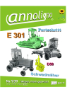 Fortschritt Mäher/Schwadmäher Typ E 301 & Fortschritt Diesel Motor Typ D 50 Bild- Bedienungsanleitung & Bild- Ersatzteilliste & Explosionszeichnungen  & Reparaturanleitung - annoligno 939